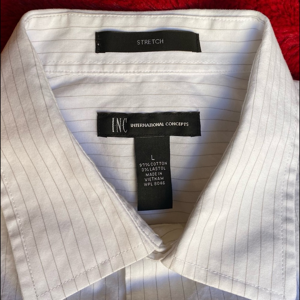 INC INTERNATIONAL CONCEPTS Pinstriped Dress Shirt